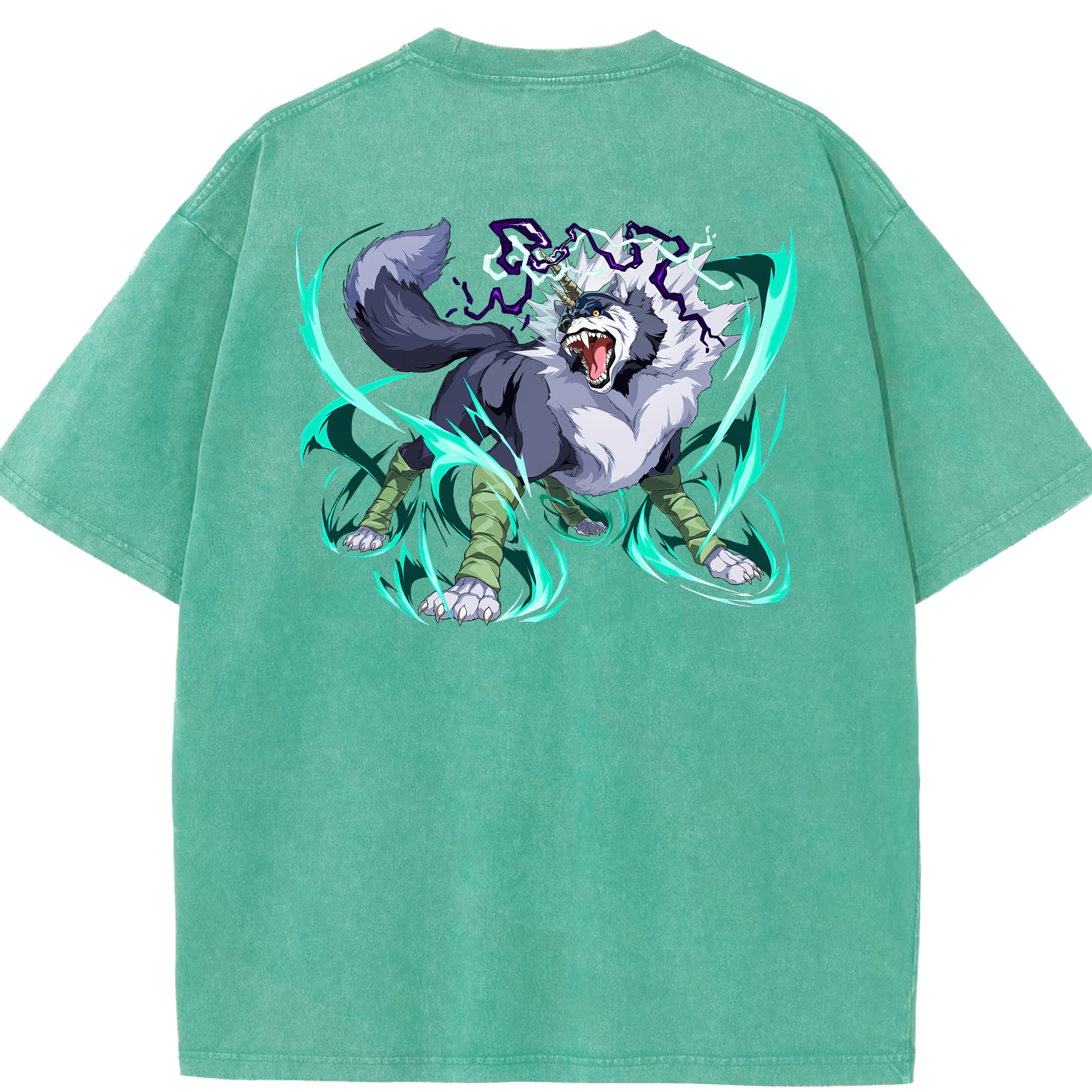 （画像用） 転スラ Regarding Reincarnated to Slime 綿100% ヴィンテージ風 半袖Tシャツ（背面プリント）